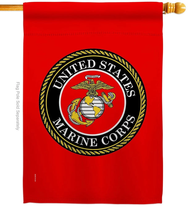 US Marine Corps Red Back Banner Flag