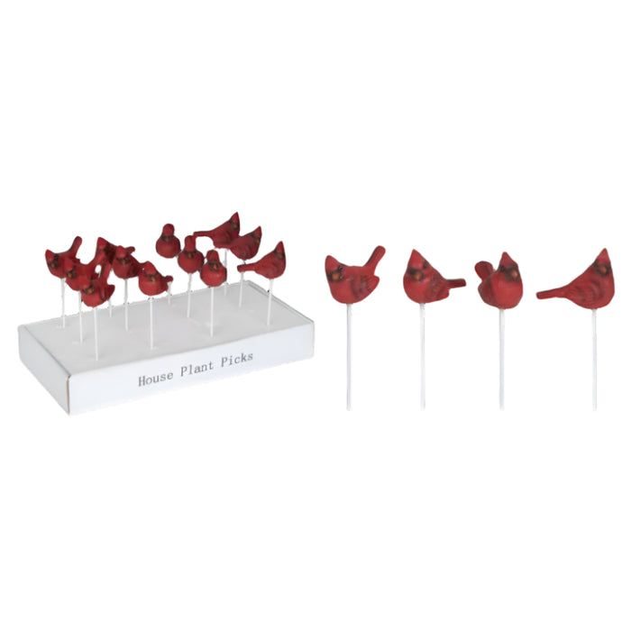 Resin Cardinal Plant Pick (Assorted Style)