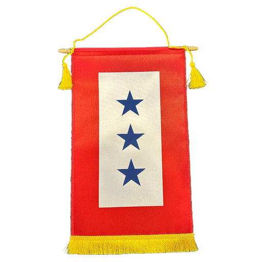 Three Blue Service Stars Banner - Made in the USA
