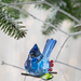 Elegant Berry Blue Jay Acrylic Ornament