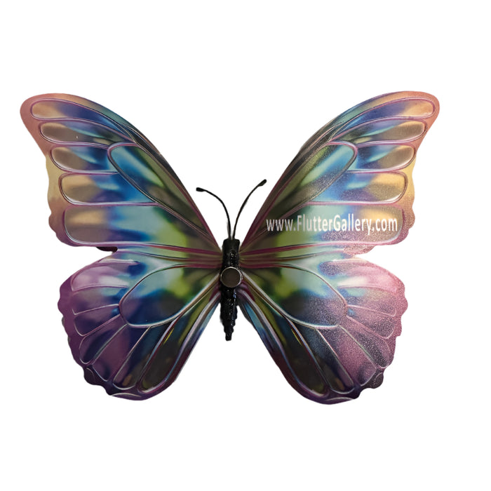 Iridescent Morpho Glow in the Dark Paper Butterfly Magnet