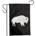 Black and White Standing Buffalo Garden Flag