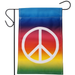 Tie Dye Peace Sign Garden Flag - Made in USA