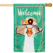 Flowery Goose Applique Banner Flag