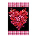 Butterfly Heart Applique Decorative Flag