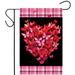 Butterfly Heart Applique Garden Flag