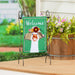 Flowery Goose Applique Garden Flag