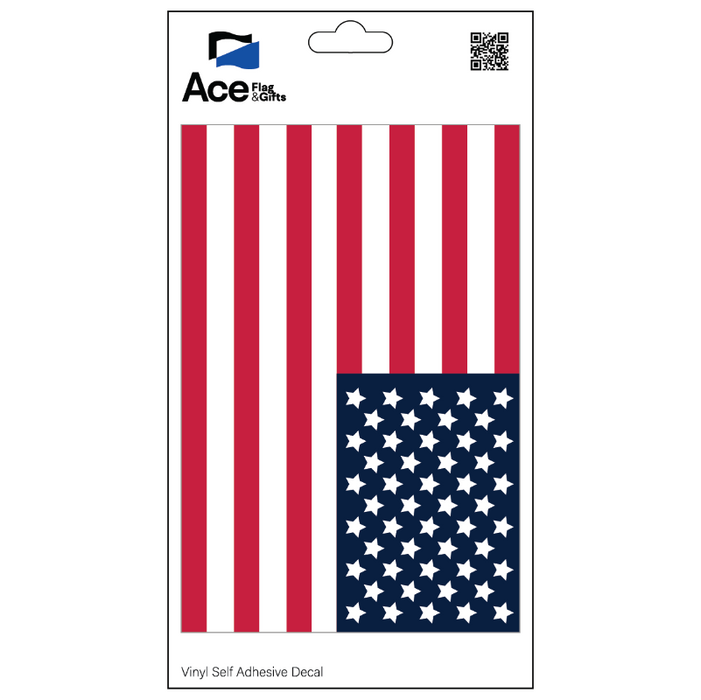 Mirrored American Flag Decal - Made in USA