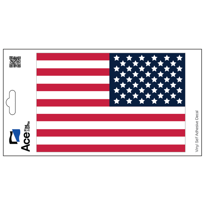 Mirrored American Flag Decal - Made in USA