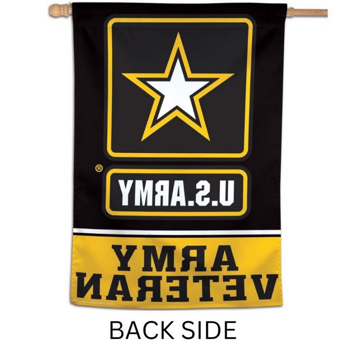 US Army Veteran Black Banner Flag