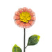 Dainty Pink Metal Small Flower Yard Stake