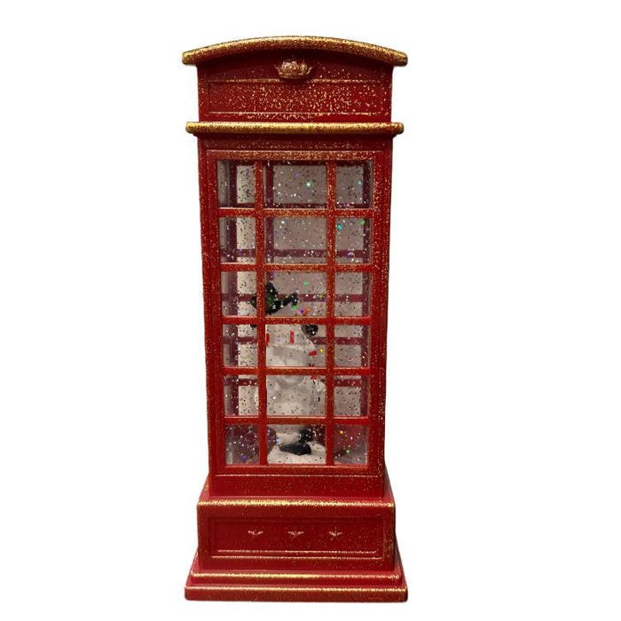 Telephone Booth Snowman Light Up Water Lantern