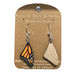 Monarch Butterfly Sleeping Wing Wood Earrings