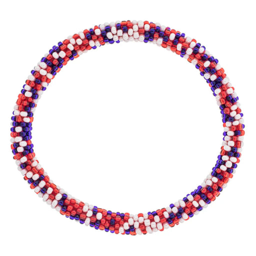 Roll-On® Beaded Bracelet - Speckled Red, White, and Blue