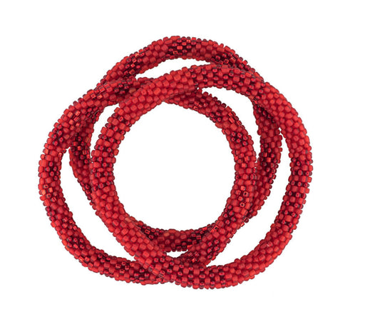 Roll-On® Beaded Bracelet - Scarlet - SOLD INDIVIDUALLY