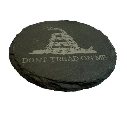 Gadsden Round Slate Coaster