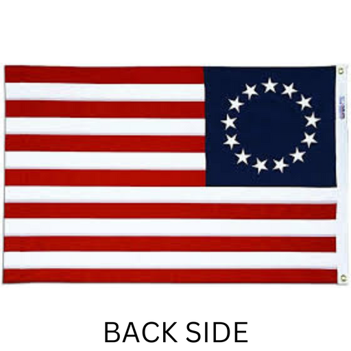 3x5' Betsy Ross Embroidered Bulldog Cotton Flag