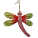Acrylic Bedazzled Dragonfly Ornament - Green Wings