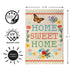 Floral Home Sweet Home Burlap Garden Flag