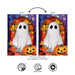 Stained Glass Ghost Burlap Garden Flag
