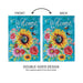Colorful Summer Blooms Burlap Garden Flag