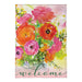 Ranunculus Welcome Burlap Garden Flag