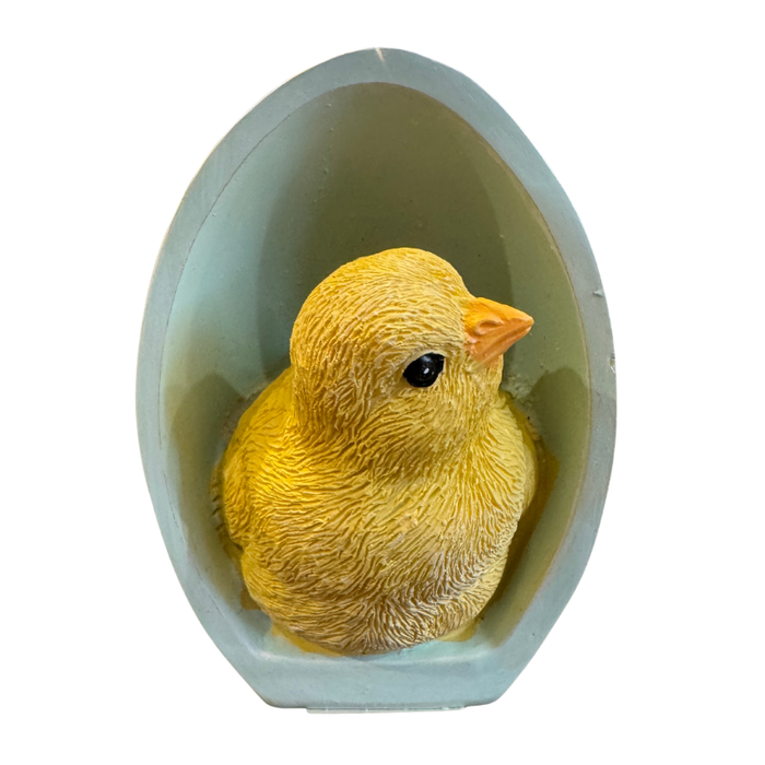 Baby Chick in Blue Egg Figurine