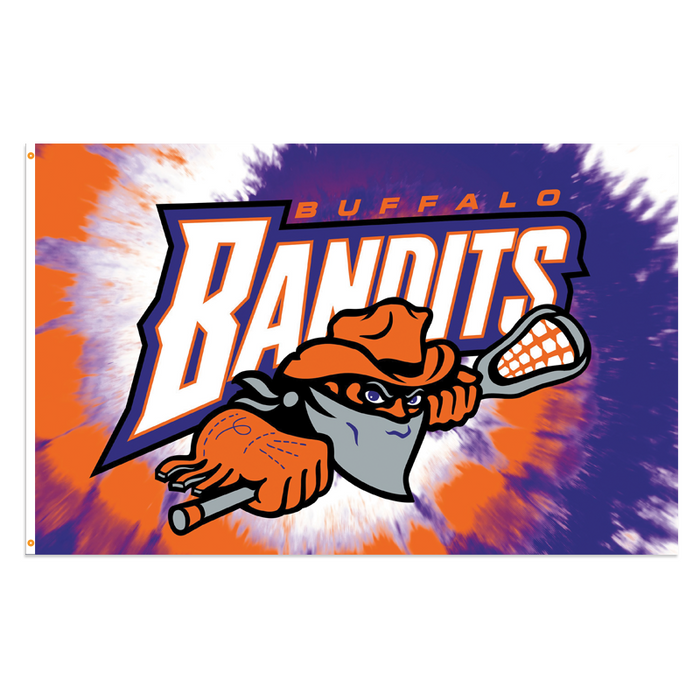 Buffalo Bandits Tie Dye Polyester Flag - Made in the USA