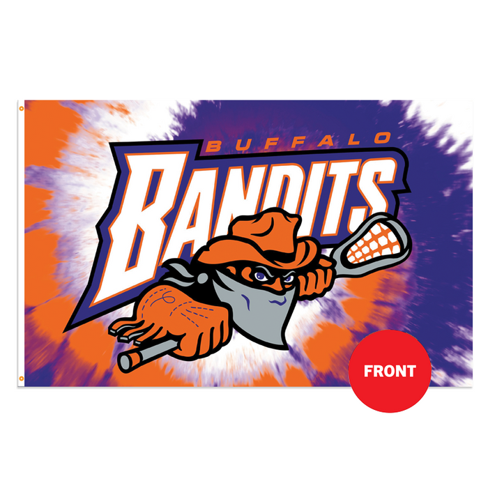 Buffalo Bandits Tie Dye Polyester Flag - Made in the USA