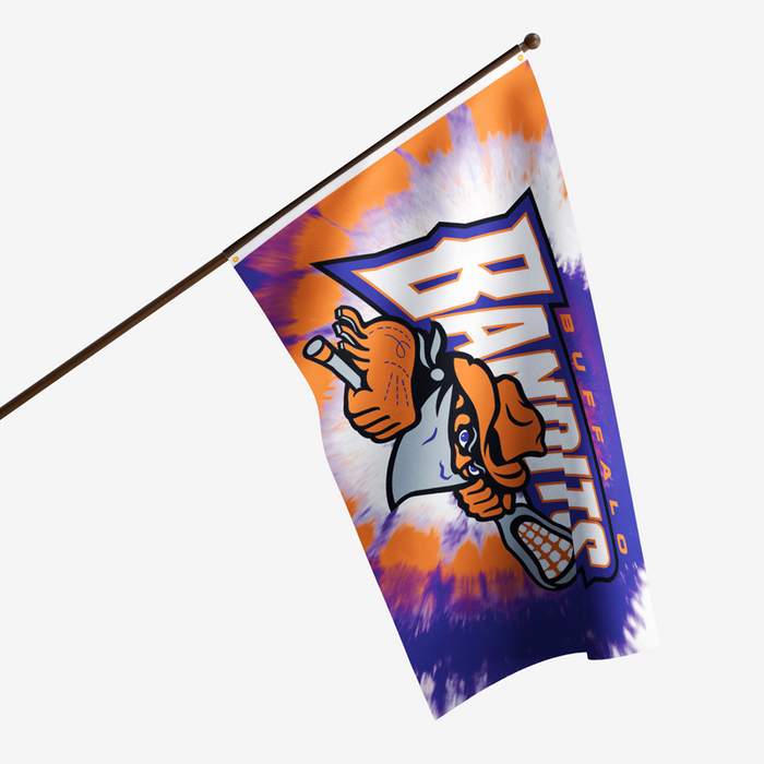 Buffalo Bandits Tie Dye Polyester Flag - Made in the USA