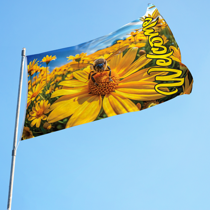 3x5' Welcome Bee Polyester Flag - Made in USA