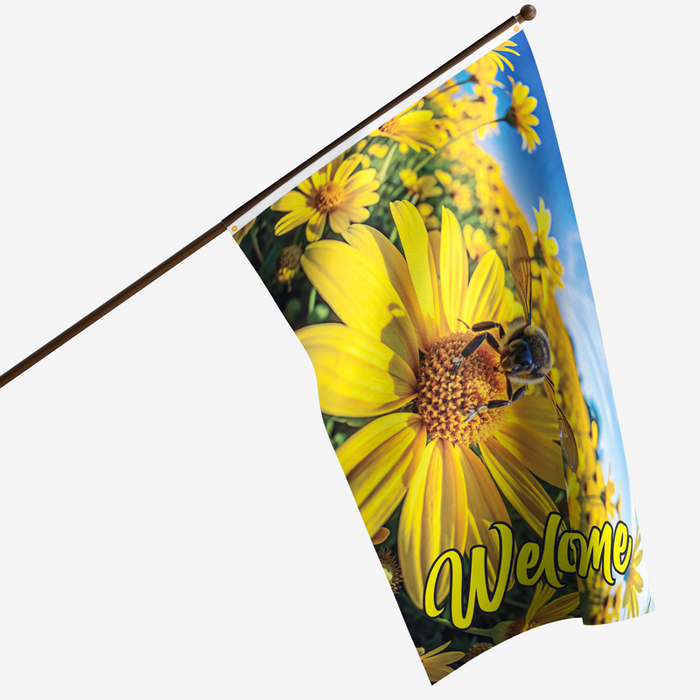 3x5' Welcome Bee Polyester Flag - Made in USA