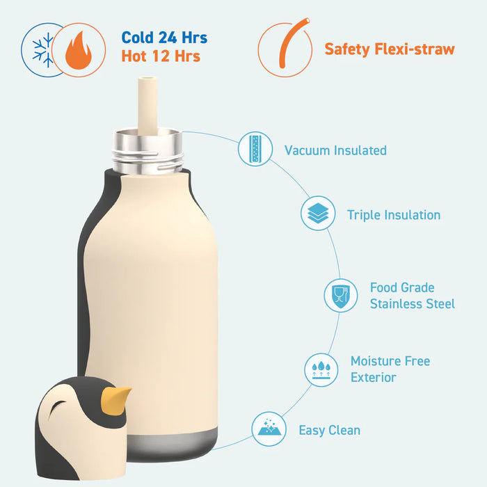 16oz Bestie Penguin Animal Bottle