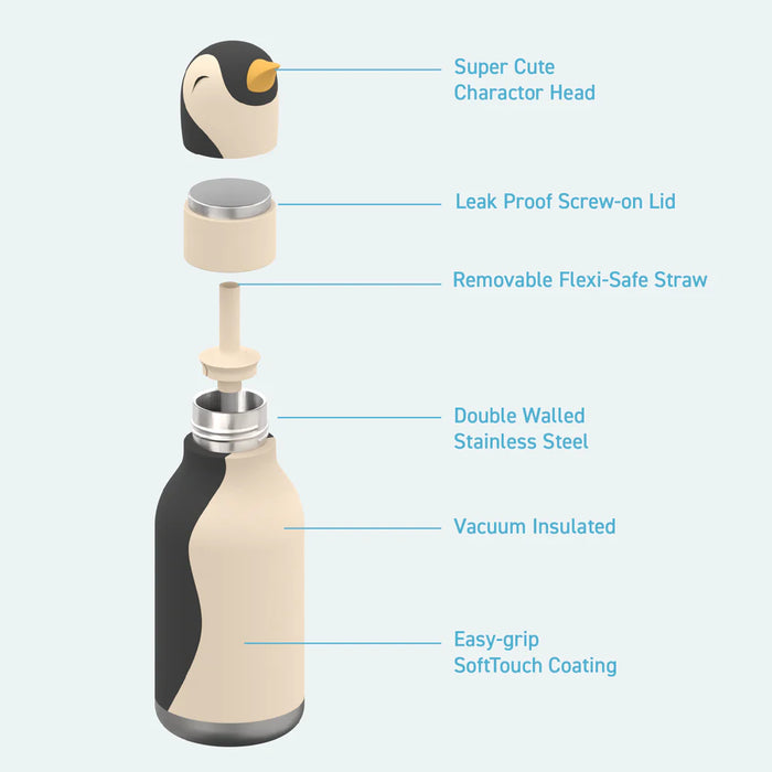 16oz Bestie Penguin Animal Bottle