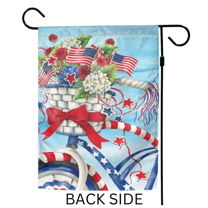 Patriotic Bicycle Garden Flag