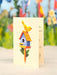 Birdhouse Garden Accordion Scene w/ Note Card