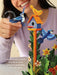 Birdhouse Garden Accordion Scene w/ Note Card