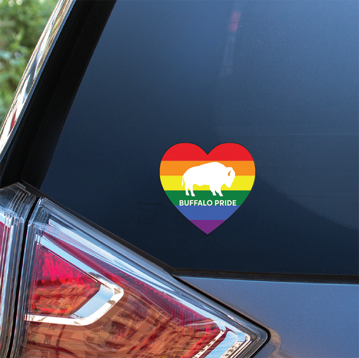 Buffalo Pride Heart Decal - Made in USA