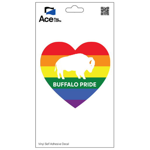 Buffalo Pride Heart Decal - Made in USA