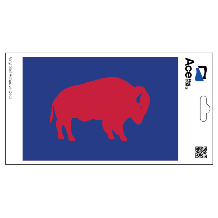 Red Standing Buffalo Decal - Made in USA