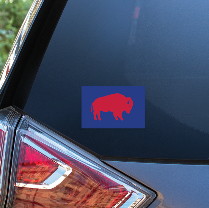 Red Standing Buffalo Decal - Made in USA