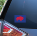 Red Standing Buffalo Decal - Made in USA