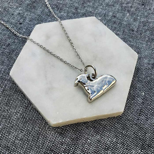 Butter Lamb Metal Necklace