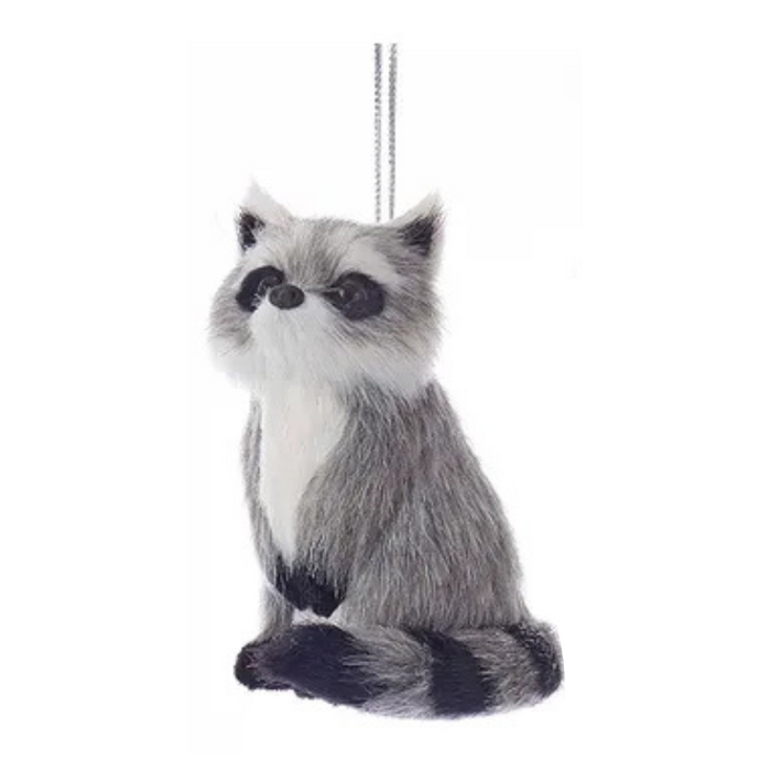 Furry Raccoon Plastic Ornament