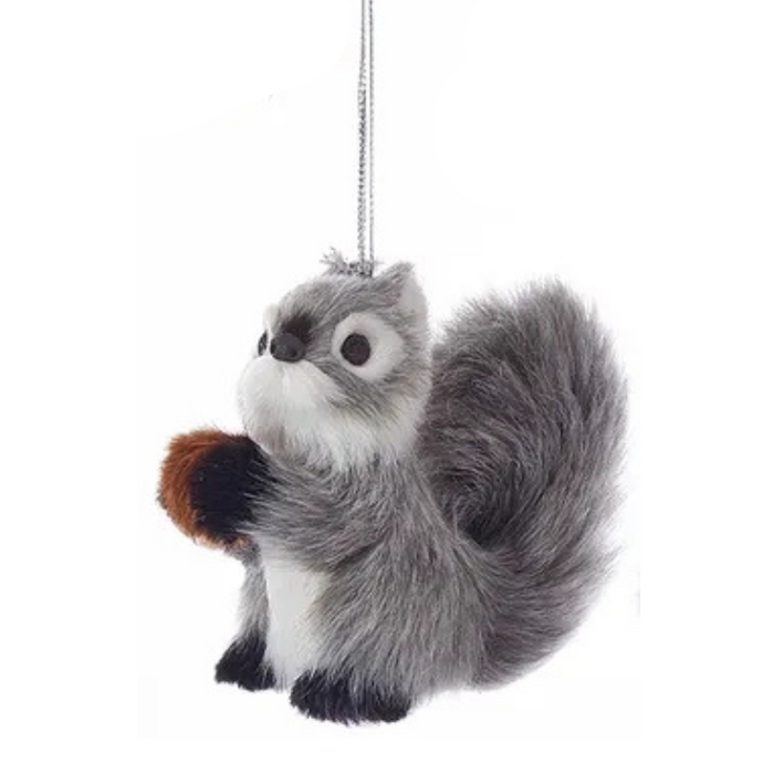 Furry Squirrel Plastic Ornament