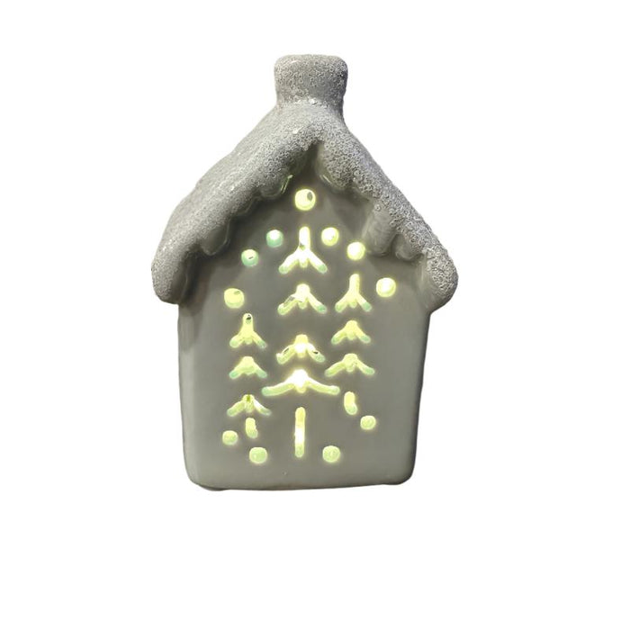 Multi Tree LED White Glitter House Décor