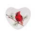Cardinal Bird Chime Heart