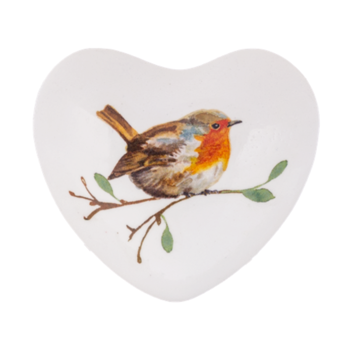 Robin Bird Chime Heart