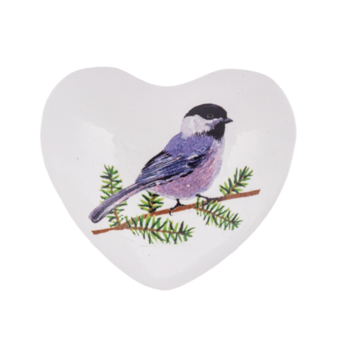 Chickadee Bird Chime Heart