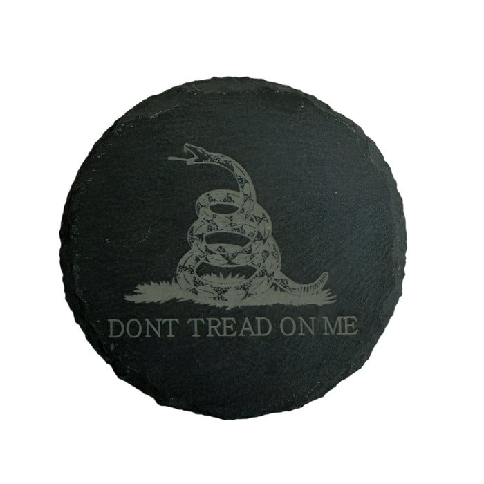 Gadsden Round Slate Coaster